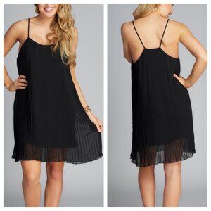 Pleated little black dress